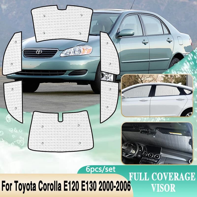 Per Toyota Corolla E120 E130 Berlina 2000 2001 2002 ~ 2006 Parabrezza Auto Parasole Accessori Protezione Solare UV Finestra Laterale Visiera