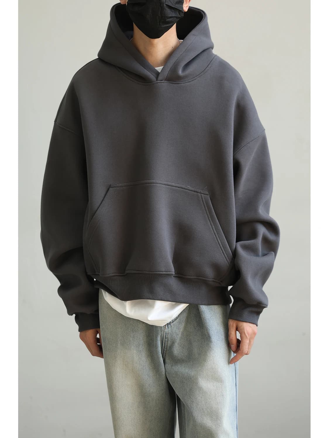 Felpa con cappuccio casual da uomo LH Store, stile americano, in cotone e poliestere, per primavera e autunno