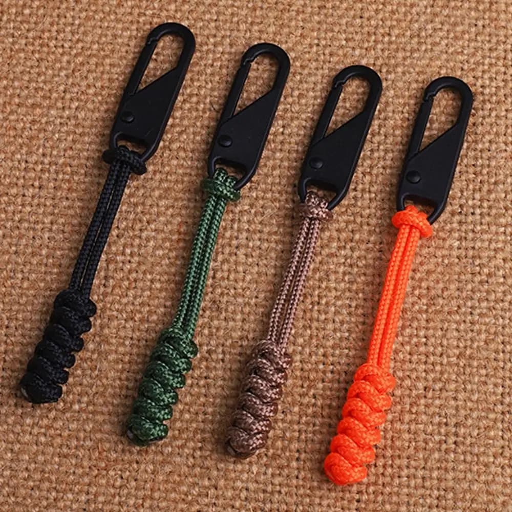 Detachable zipper extractors outdoor bag Pull Head durable wear-resistant umbrella rope woven zipper replaceable accessories