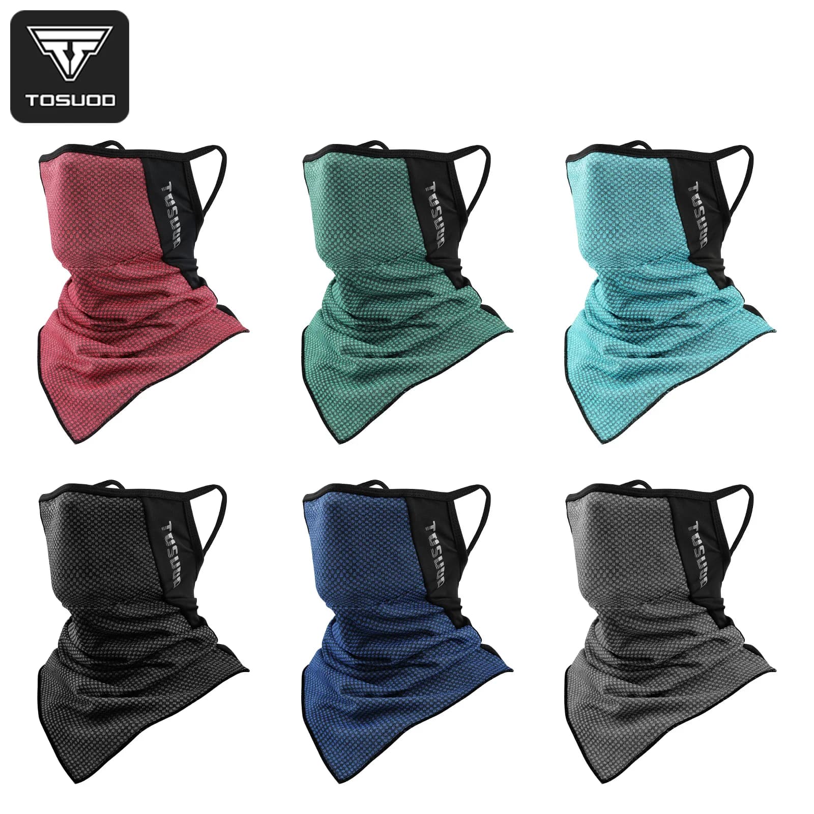 TOSUOD Ice silk cycling mask, sunscreen, breathable, UV protection, for outdoor excursions, fishing, cycling