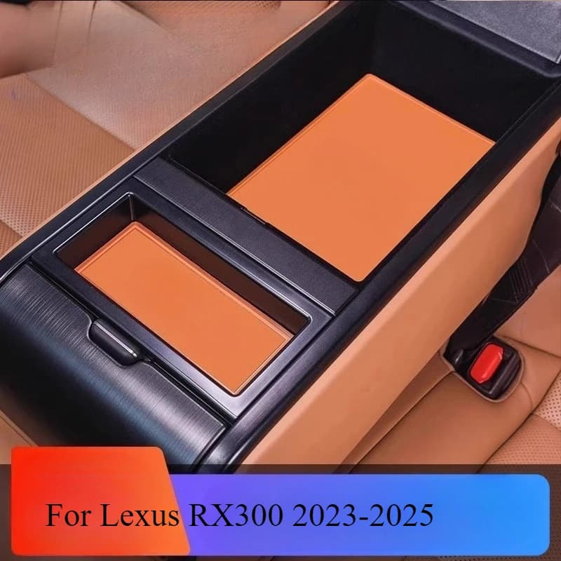 For Lexus RX300 2023-2025 Tray Mats with Door Slots Insert, Anti-slip Bearings for Leather Glasses, Luxury Car Interior Accessories