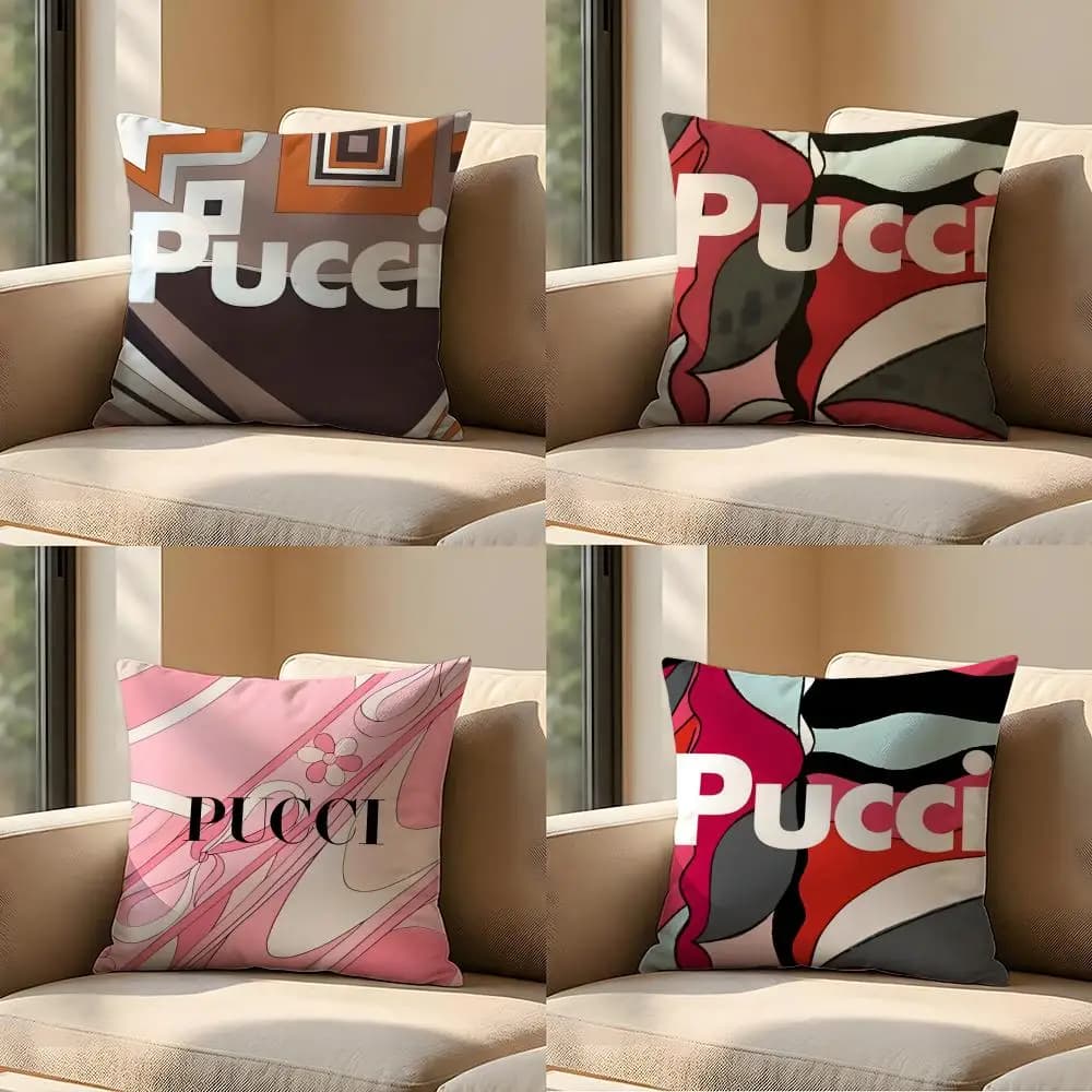 Fodera per cuscino Brand P-PUCCI E-EMILIO per divano, soggiorno, camera da letto, testiera, schienale, cuscino quadrato per il riposo