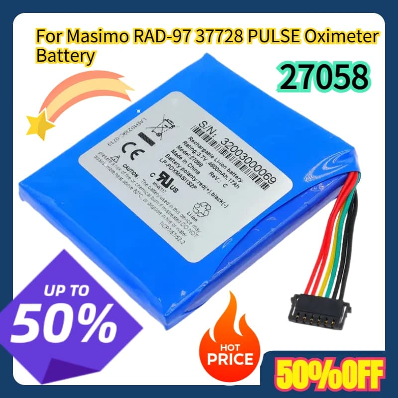 3.7V 4500mAh Lithium Ion Battery for Masimo RAD-97 27058 37728