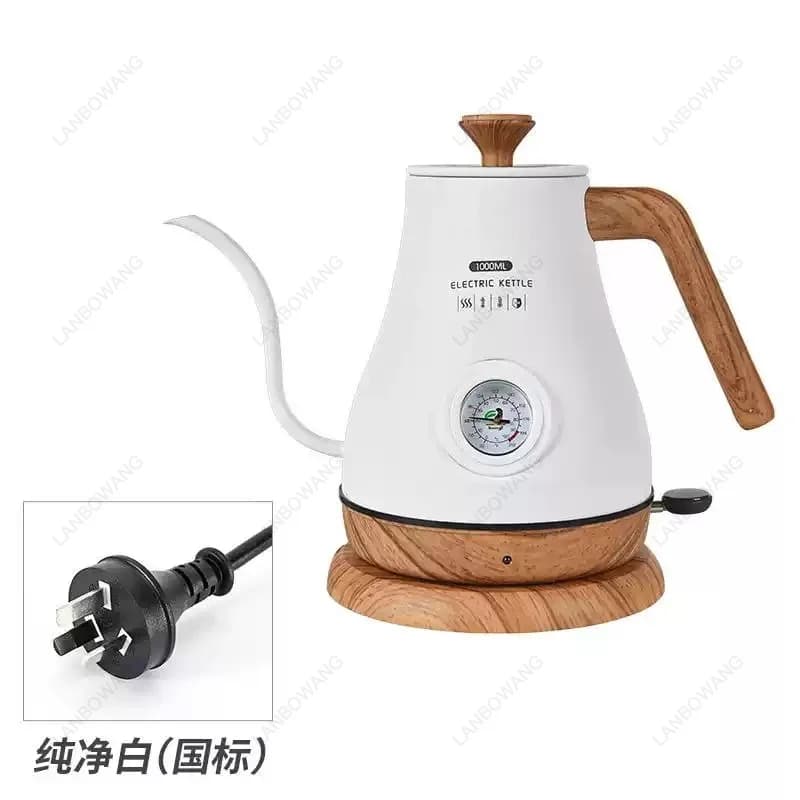 1.0L Electric Gooseneck Kettle, Variable Temperature 104-212°F, Stainless Steel Pour-Over Tea Kettle 110V/220V