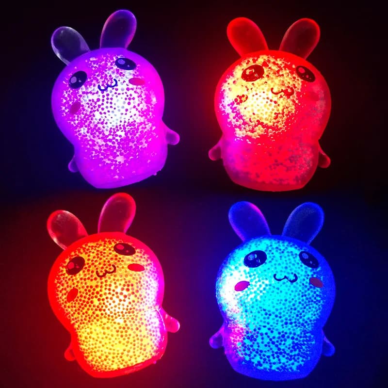 Palline antistress coniglietto squishy per bambini e adulti con giocattolo antistress leggero per ragazze, giocattoli agitati, contenitori colorati per cestini pasquali di coniglio
