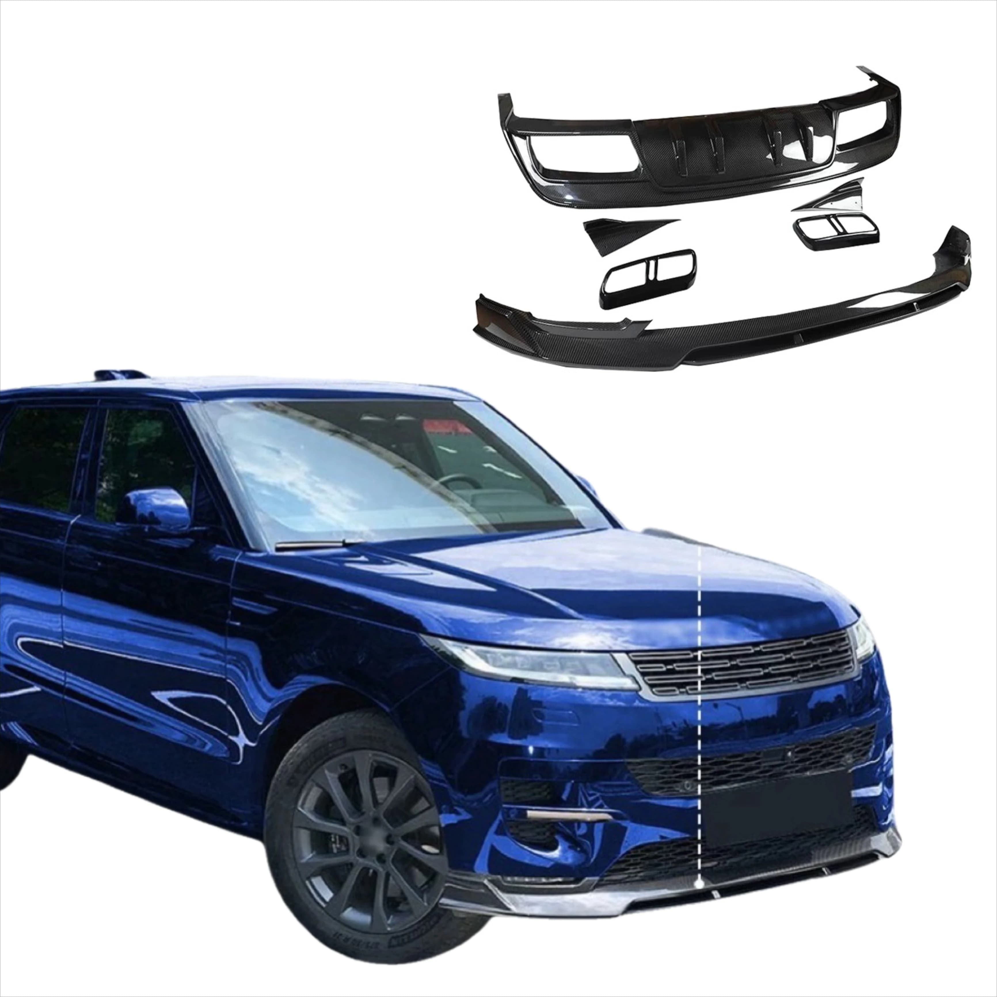 Dry Carbon Fiber Front Lip Rear Diffuser Body Kit for Range Rover Sport 2024+