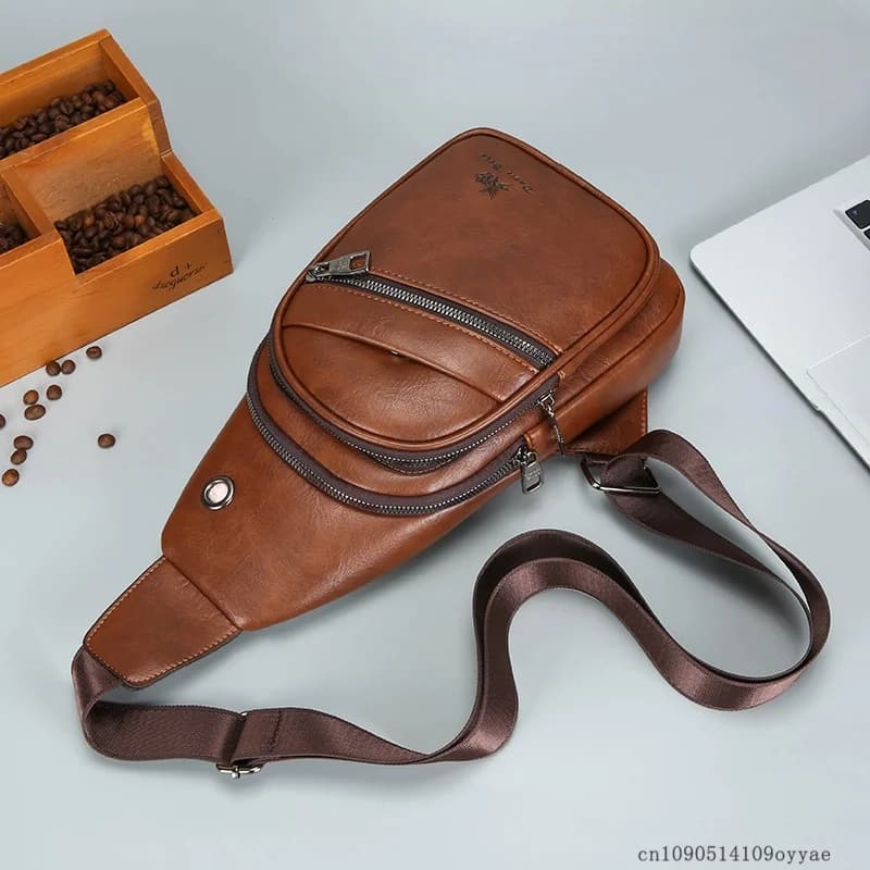 Borsa a Tracolla Impermeabile da Uomo, Nuova Versione Coreana, Semplice con Multi-Tasche, Casual, Borsa Messenger alla Moda