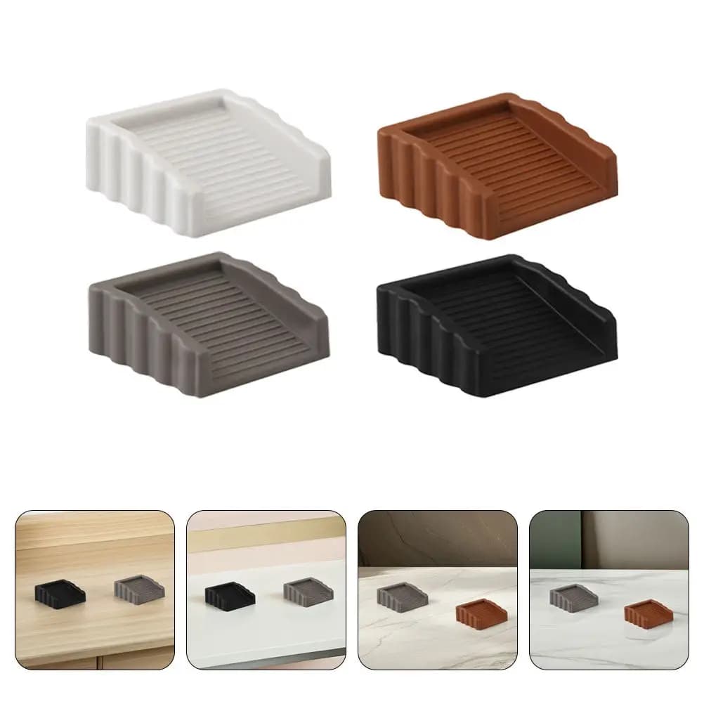 Set di 8 Fermaporta Premium in TPR, Robusti Fermi per Porte per Pavimenti in Cemento, Vinile e Linoleum, Facile Installazione Senza Attrezzi