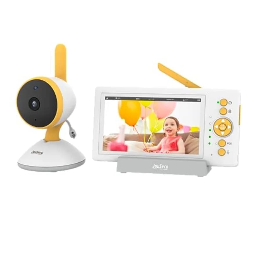 Baby Monitor Senza WiFi 5 Schermo HD 720P con Telecamera e Audio, 30 Ore di Autonomia, Comunicazione Bidirezionale, VOX, Visione Notturna a Infrarossi