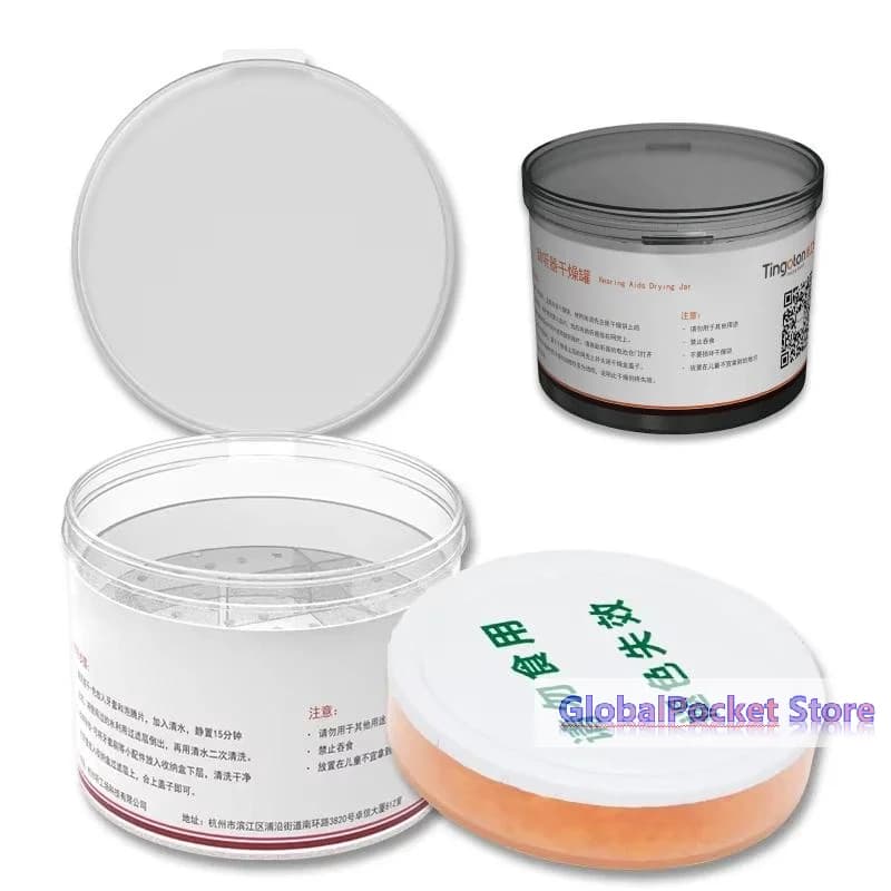 [TG823]1 Jar Drying Jar Drying Dehumidifier Dryer Hearing Aids Drying Kit BTE Dryer With Desiccant Perfect For Daily Use