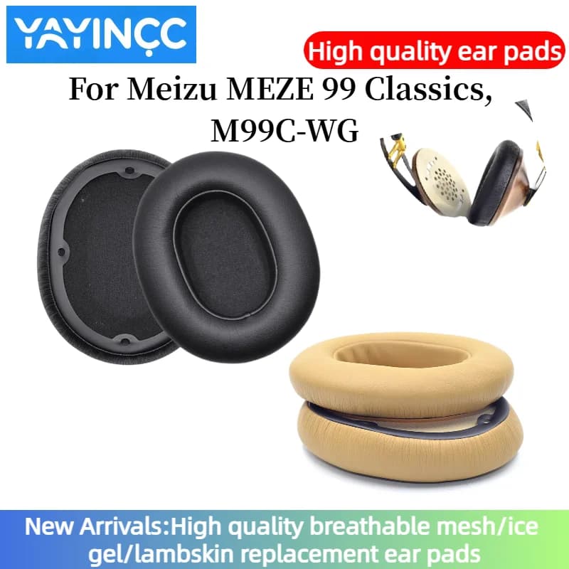 YAYINCC 1 paio di cuscinetti auricolari per Meizu MEZE 99 Classics, M99C-WG cuffie da gioco cuffie di ricambio cuscinetti in memory foam copertura in schiuma