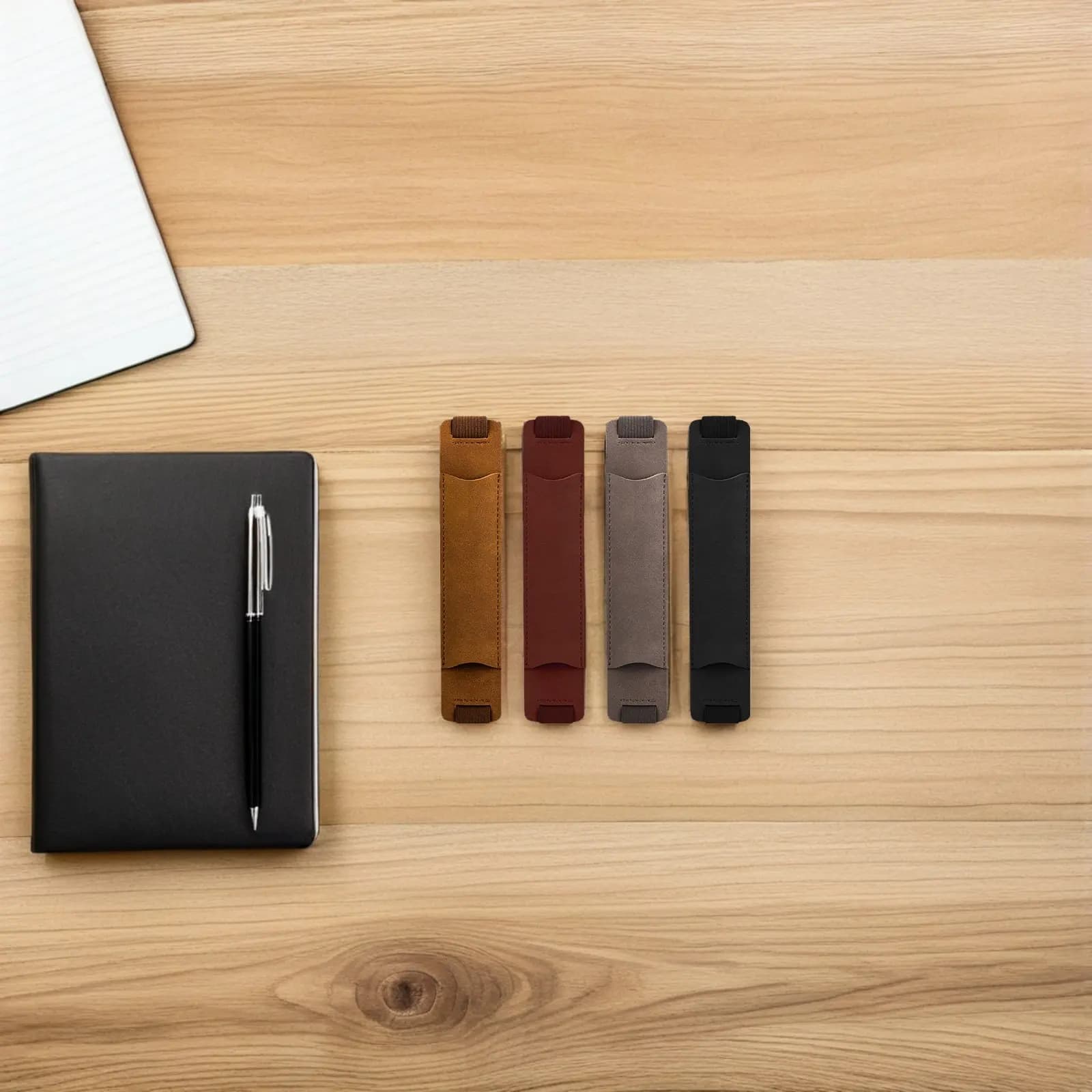 4 curtains for notebook pens, fountain pens, with elastic band, scratch-resistant, water resistant, protective case for pens, ready for gift