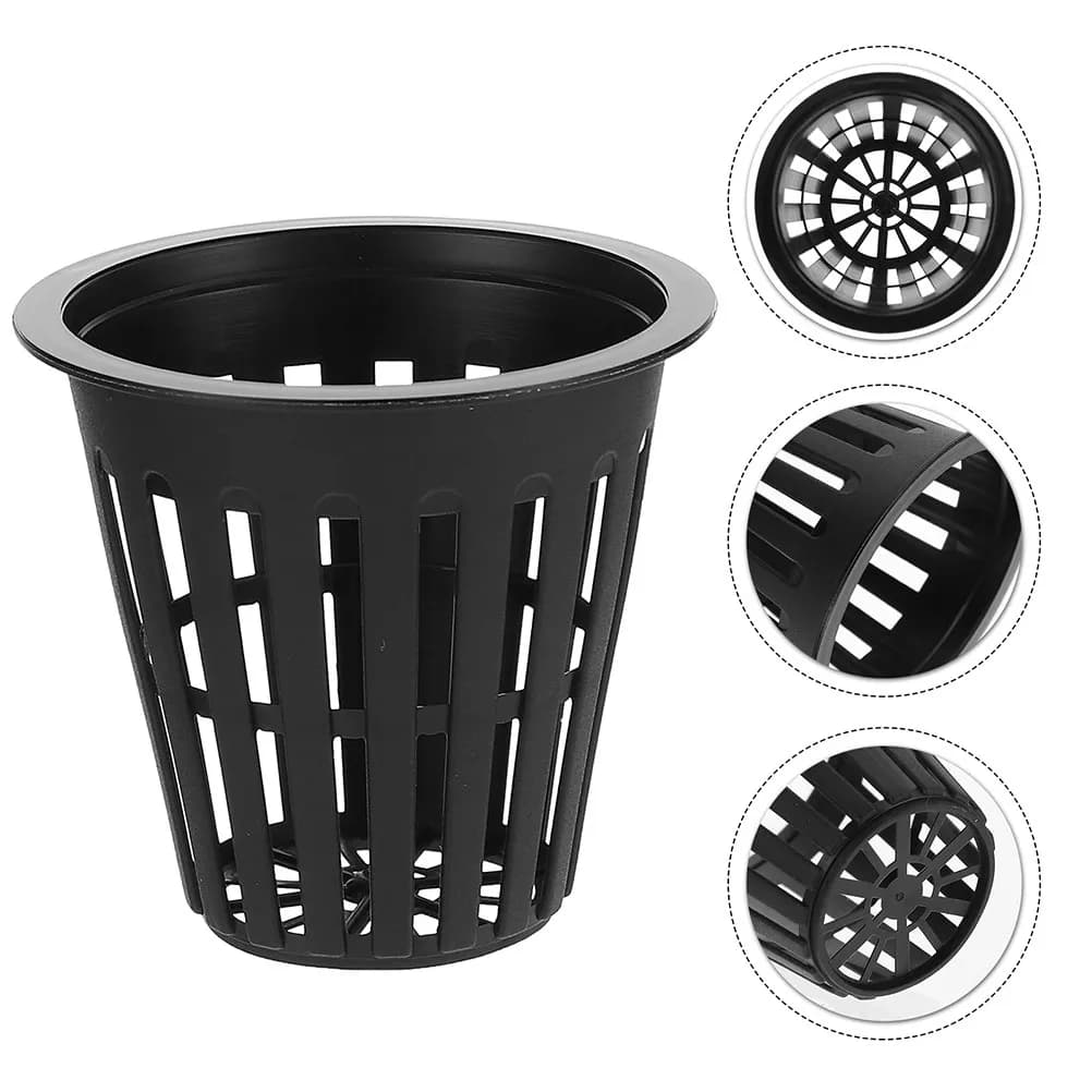 12pcs Hydroponic Pots Clear Net Cups For Hydroponic Growing System Plant Containers Garden Baskets Water Culture Planter Kits