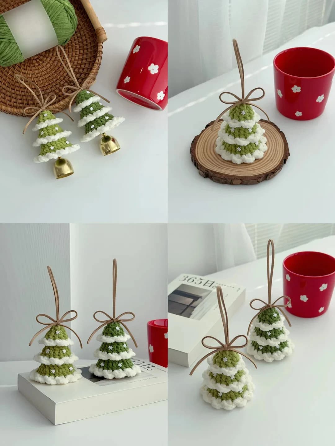 Kit Fai-da-Te per Decorazioni Natalizie da Appendere all'Auto, Materiale per Uncinetto, Lana Fatta a Mano, Ago, Regalo Creativo, Marca TONHEN, Inverno 2025