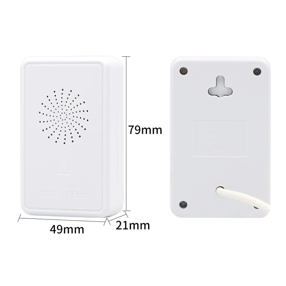 Campanello per porta cablato Campanello cablato con potenziamento vocale da 12 V CC - Sistema di carillon di ingresso con controllo accessi sicuro