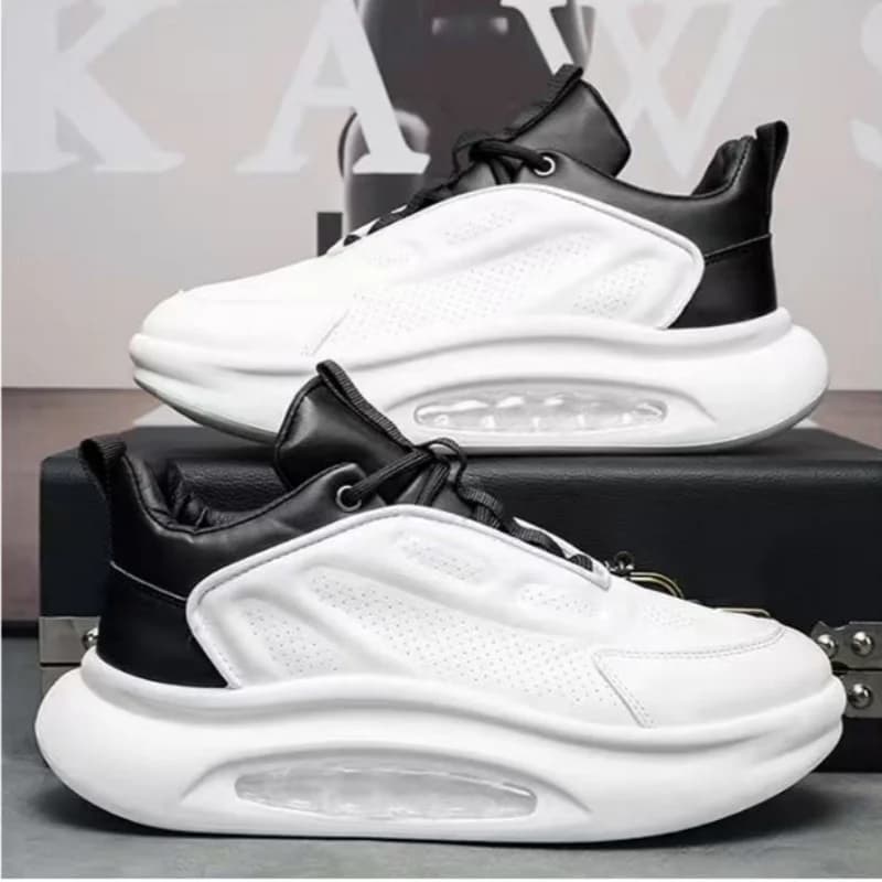 Scarpe da uomo per l'estate e la primavera. Stile maschile, versatile, suola spessa, rialzante, traspirante. Cuscino d'aria sportivo, ammortizzatore
