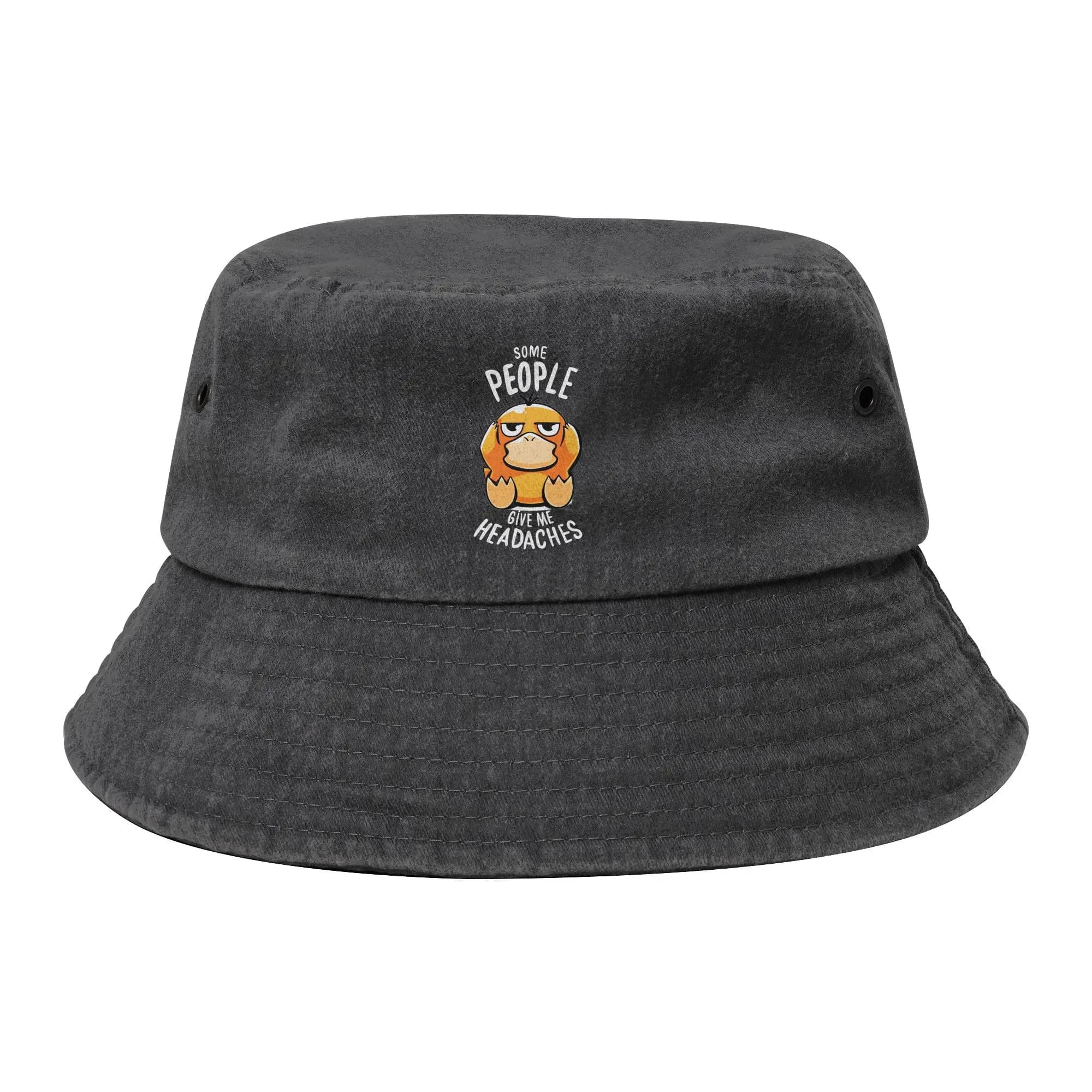 P-Pokemon Psyduck Some People Give Me Headaches Hate People Cappelli a secchiello per donna e uomo, cappello da sole da spiaggia, design per cappelli Ispoti Hat