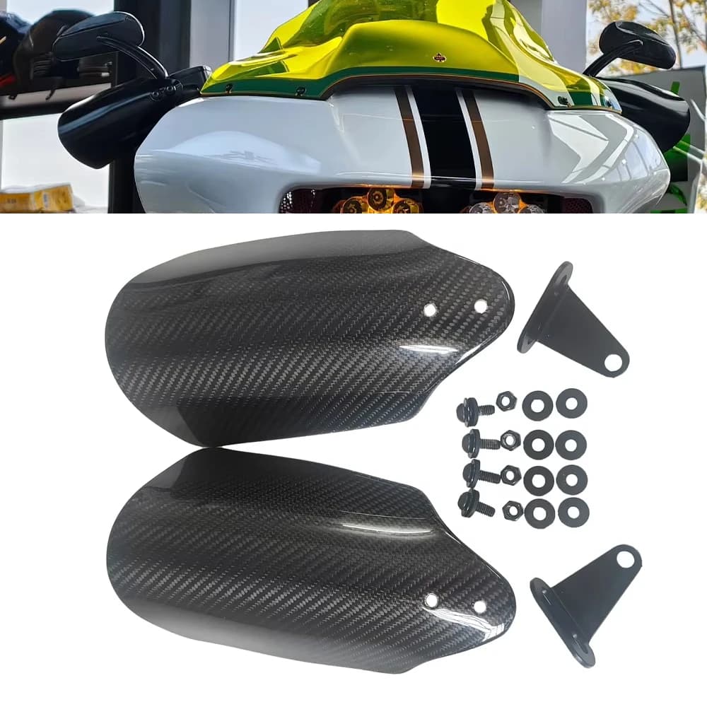 Accessorio moto per protezione freno parabrezza manuale in fibra di carbonio per Harley Davidson Road Glide CVO SE