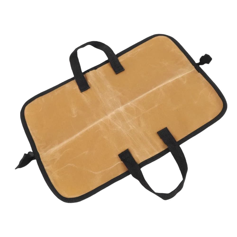 Borsa Porta Utensili da Chef in Tela Cerata Impermeabile con 4 Scomparti e Manico, Robusta Custodia per Coltelli da Cucina