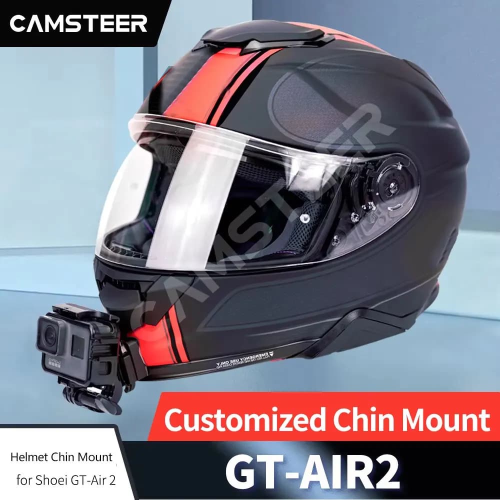 Per SHOEI GT Air2 Casco Supporto per mento in alluminio personalizzato per GoPro Hero 13 12 11 10 DJI Action 5pro 4 Insta360 X4 X3 Ace pro Camera