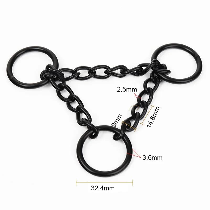 5-10PCS 32.4MM Collare a catena per cani in metallo per camminare Bulldog Bulldog Cinghia Pet D Anello Regolazione catena Cani fai da te Accessori gioielli