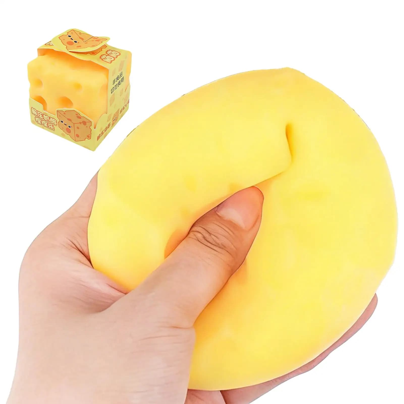 Giocattolo Antistress a Forma di Formaggio, Simulazione Realistica, Giocattolo da Spremere per Bambini, Adolescenti e Adulti, per Studio, Lavoro, Casa, Scuola, Ufficio, Fidget Toy