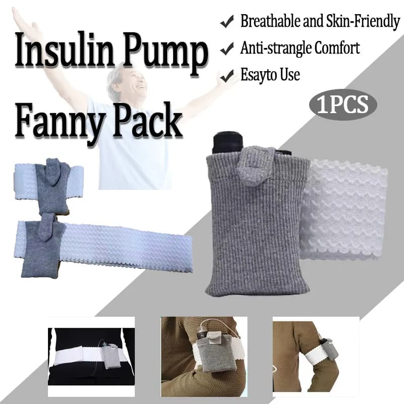 Cinghia per pompa per insulina per diabetici regolabile, stile elastico, comoda custodia per pompa per insulina per bambini adulti unisex in velcro