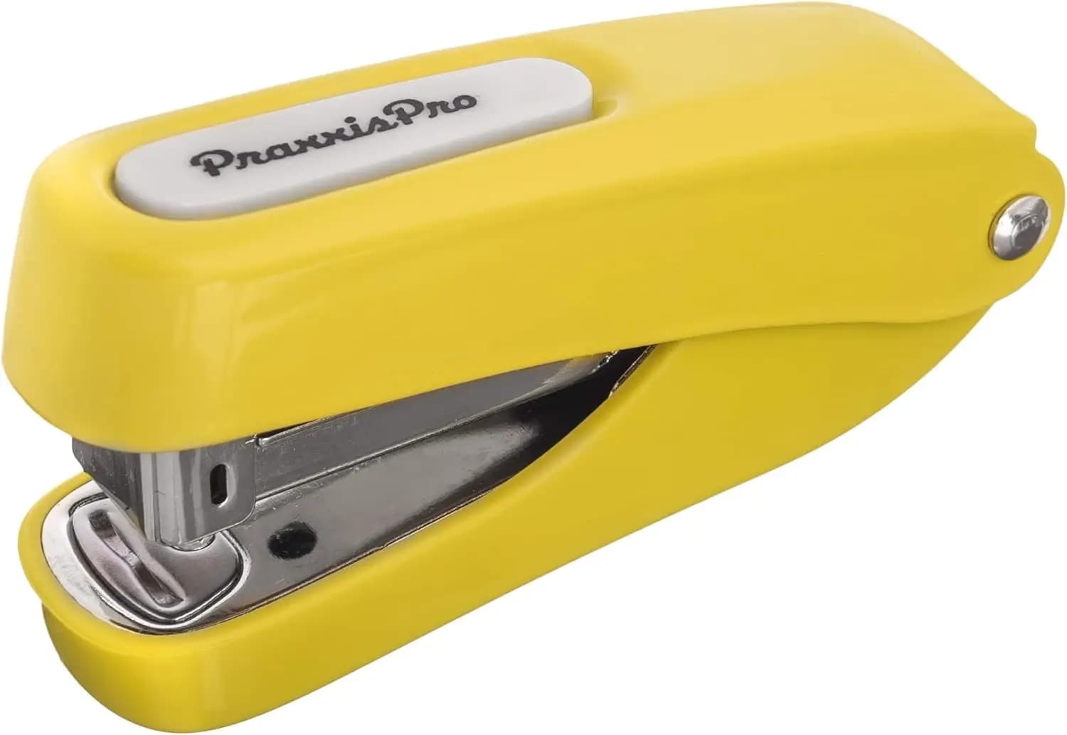 Mini Graffettatrice Compatta Gialla per Ufficio e Viaggi, Resistente e Colorata, Compatibile con Graffette Standard
