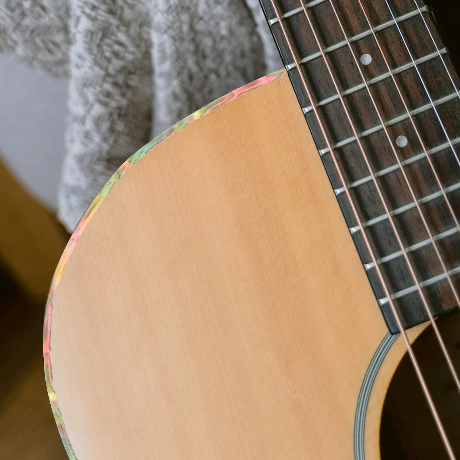 Striscia Decorativa per Chitarra in ABS Flessibile Impermeabile, Bordo Decorativo per Chitarra Acustica, Classica e Ukulele, Elegante