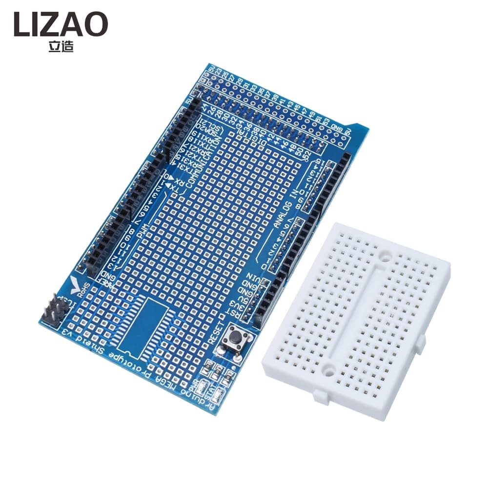 LIZAO MEGA 2560 R3 Proto Prototype Shield V3.0, Scheda di Espansione con 170 Punti di Connessione Mini PCB Breadboard per Arduino DIY