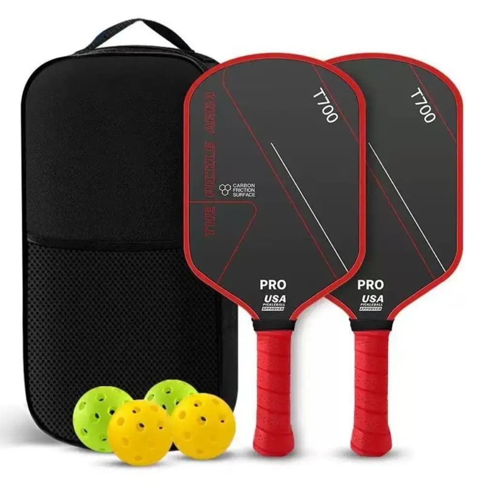 Fashion T700 Pickleball Paddle 16MM Carbon Fiber Pickle Ball Paddle Lightweight Frosted Surface Pickleball Rackets Set