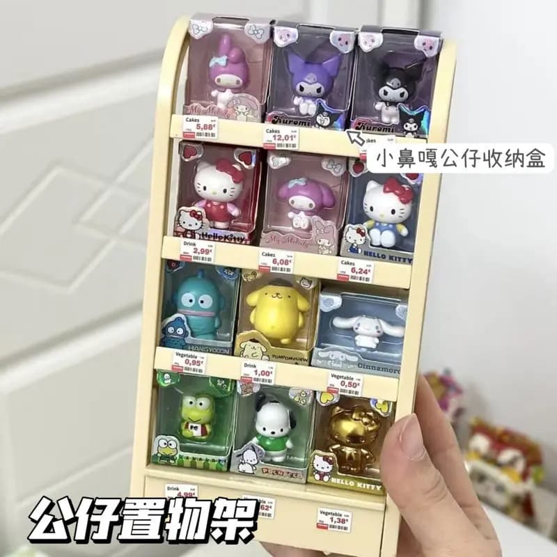 Espositore per Statuette, Scaffale Estetico da Scrivania, Mini Organizzatore per Blind Box, Supporto per Modellini, Decorazione per Casa e Ufficio