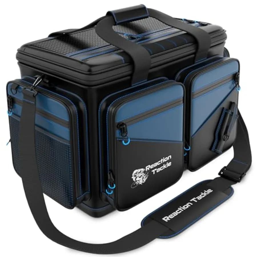Water Resistant Fishing Bag, 1000D PVC Material Waterproof, Organizer with 3700 Dividers