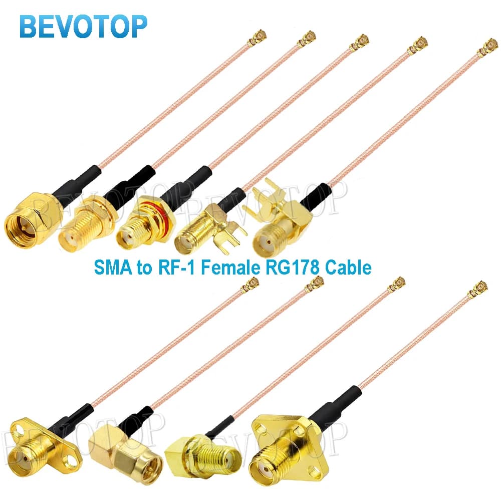 10PCS/lot RG178 Cable SMA Male/Female to U.FL MHF-1 Female Jack Connector RG-178 RF Coaxial Pigtail WIFI Antenna Extension Cable