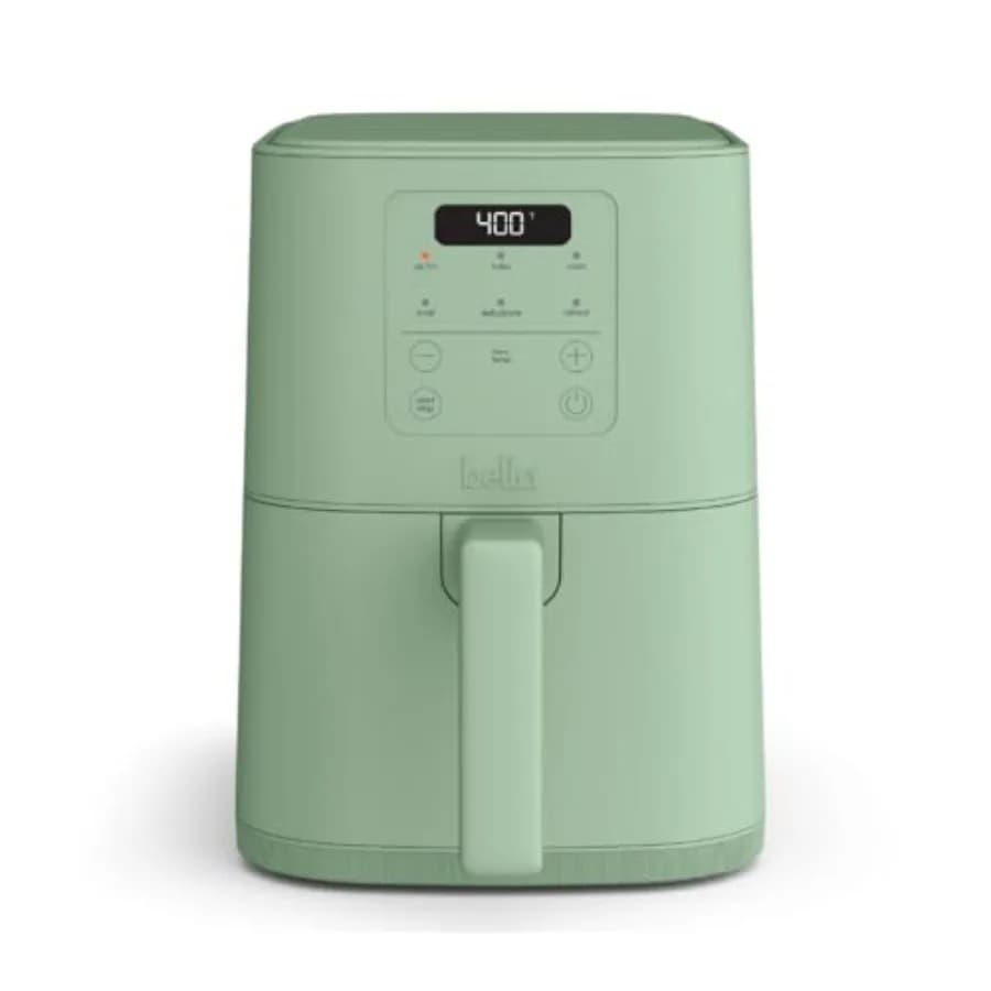Friggitrice ad Aria Sottile che si Adatta Ovunque ™ Utensili da Cucina EverGood ™ Rivestimento antiaderente in ceramica, temperatura regolabile, 6 opzioni di cottura preimpostate, 60