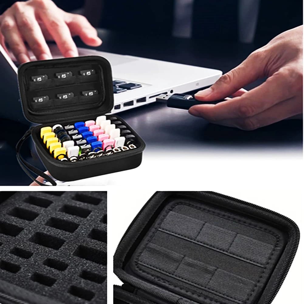 Custodia per chiavette USB, porta schede SD, organizer per pen drive, custodia per memorie USB, borsa porta chiavette USB per pen drive USB