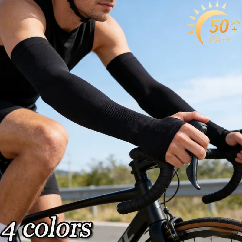 UV Protective Sleeves Unisex Refreshings with Polish Hole, Solar Protection for Men and Women, for Cycling, Running, Open Sports, Summer