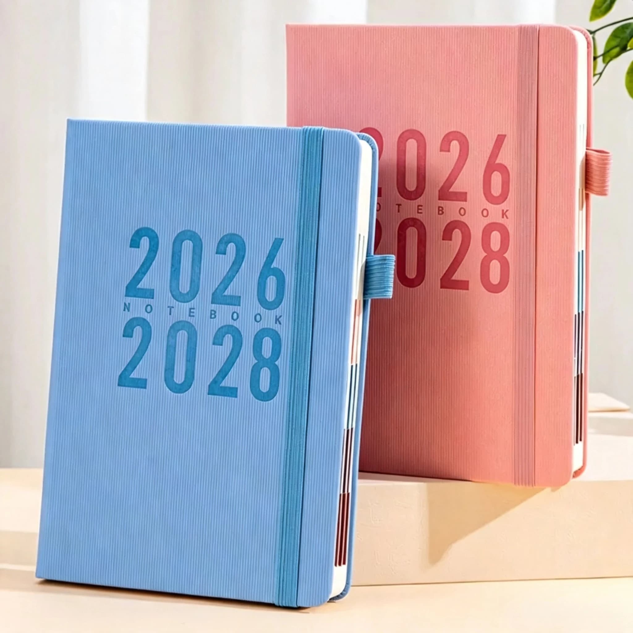 English 2026 Schedule Planner Notepad Pu Leather 200 Full English Pages To-do List Notebook Thick Paper Bookmark, Budget Binder