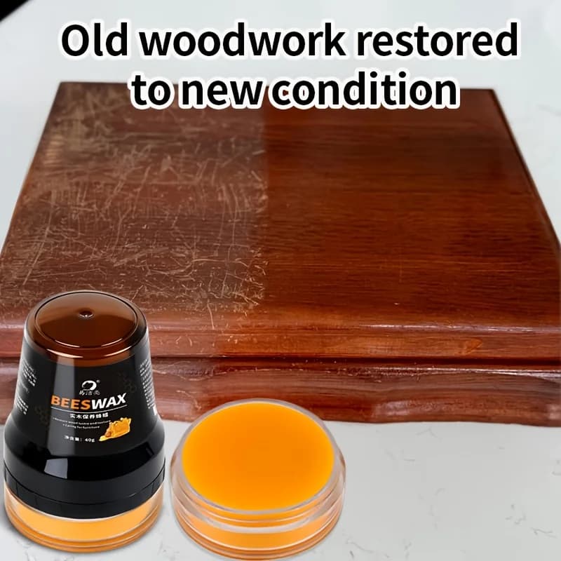 Solid Wood Wax Oil Solid Wood Care Beeswax 40g Set - Transparent Solid Wood Furniture Paint Top Coat Wax Polish Care Wax Oil