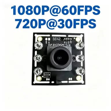 Modulo Telecamera USB 2MP 1080P 60FPS 720P 30FPS HD con Visione Notturna IR Infrarossi 850nm 940nm, Mini Webcam in Bianco e Nero per Windows, Linux