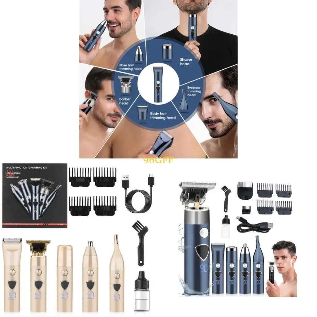96GF 5 in 1 Multifunctional Razors Set for Man Haircut Razors Electric Eyebrows and Naso Haircuts Finishing