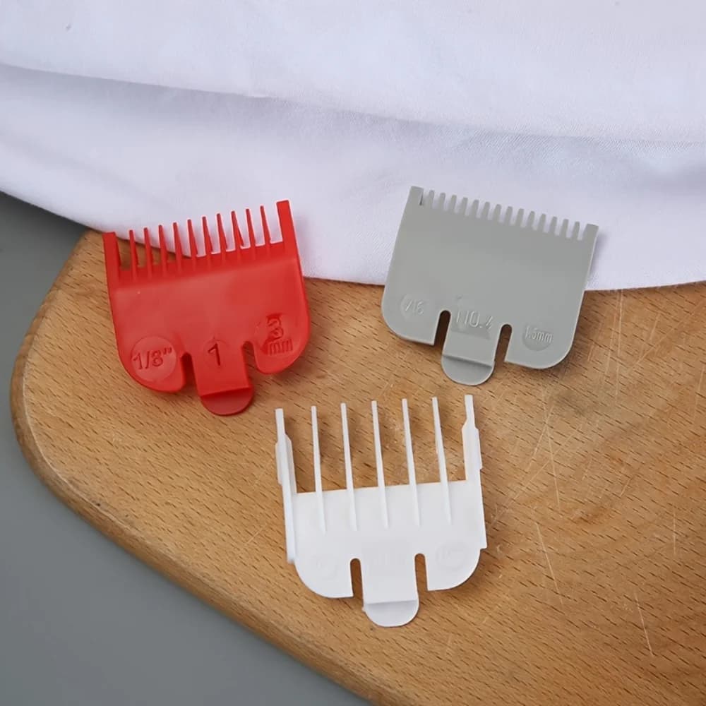 Set di 3 Pettini Guida per Taglio Capelli, Accessori per Tosatrici da Salone, Pettini di Posizionamento, Pettini Caliper per Acconciature, Accessori per Strumenti da Parrucchiere