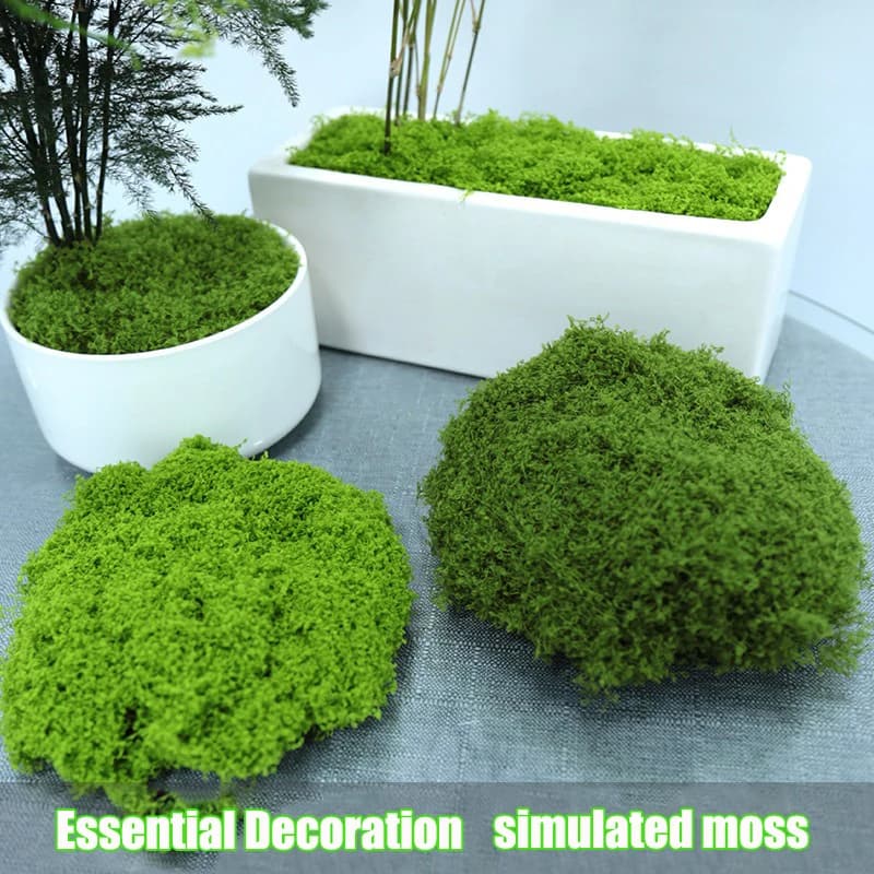 Simulazione artificiale di muschio e muschio filiforme per micro paesaggi, decorazioni per piante in vaso e decorazioni per giardini.