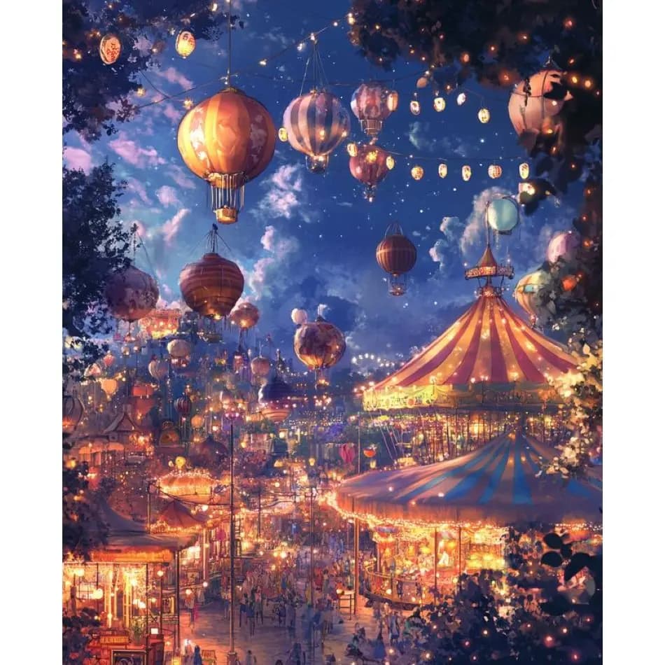 RUOPOTY Amusement Park 5d Diamond Painting Home Decor Gift Art Supplies Landscape Full Round Classic Living Room Decoration