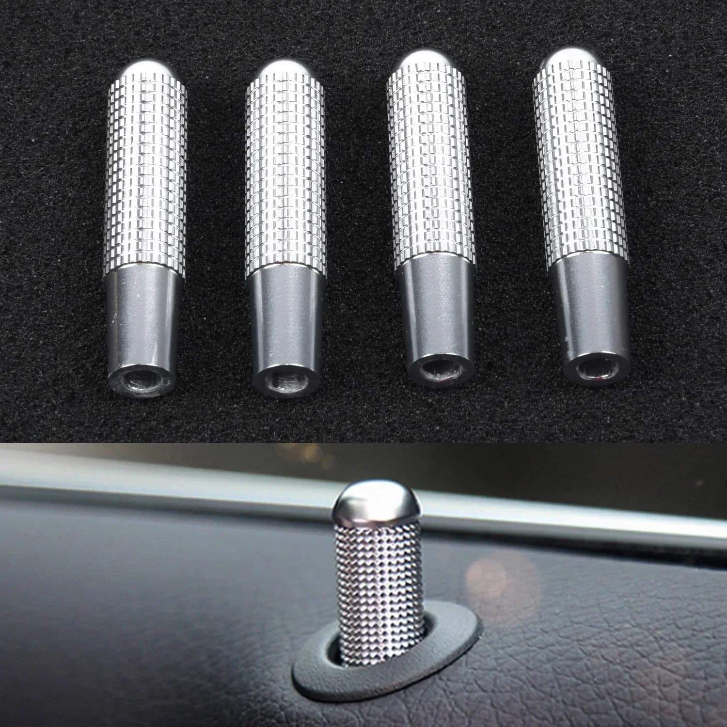 CarHome 4 pz Auto Porta Spille di Blocco Manopola Trim Anello Per Mercedes Benz Classe C W205 2015 2016/GLC Classe X253 2015 2016/E Classe W213