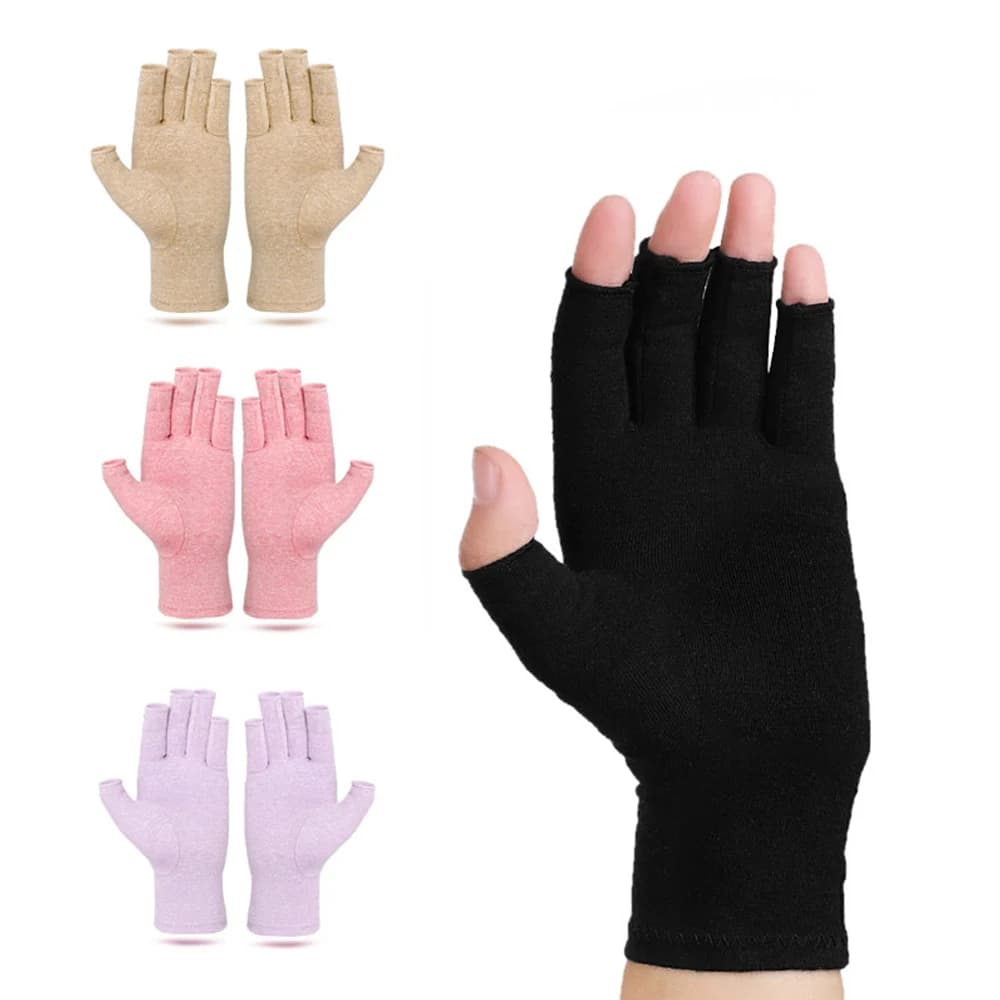 Guanti da artrite a compressione senza dita unisex per alleviare il dolore Tendinite del tunnel carpale Malattia reumatoide Supporto per il polso