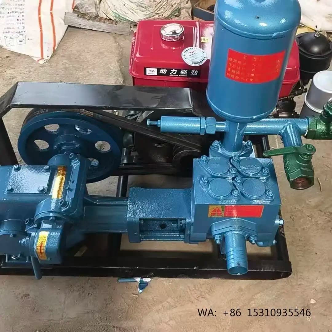 BW160 Durable Single Cylinder Mud Pump 160L/min for Tunnel Construction and Subway Foundation Grouting