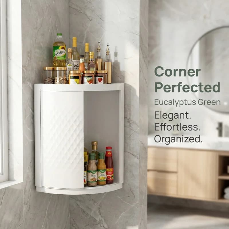 360° Rotating Storage Rack, Kitchen Spice Rack, Corner Shelf, Bottle Storage Rack, Spice Organizer, Seasoning Bottle Rack
