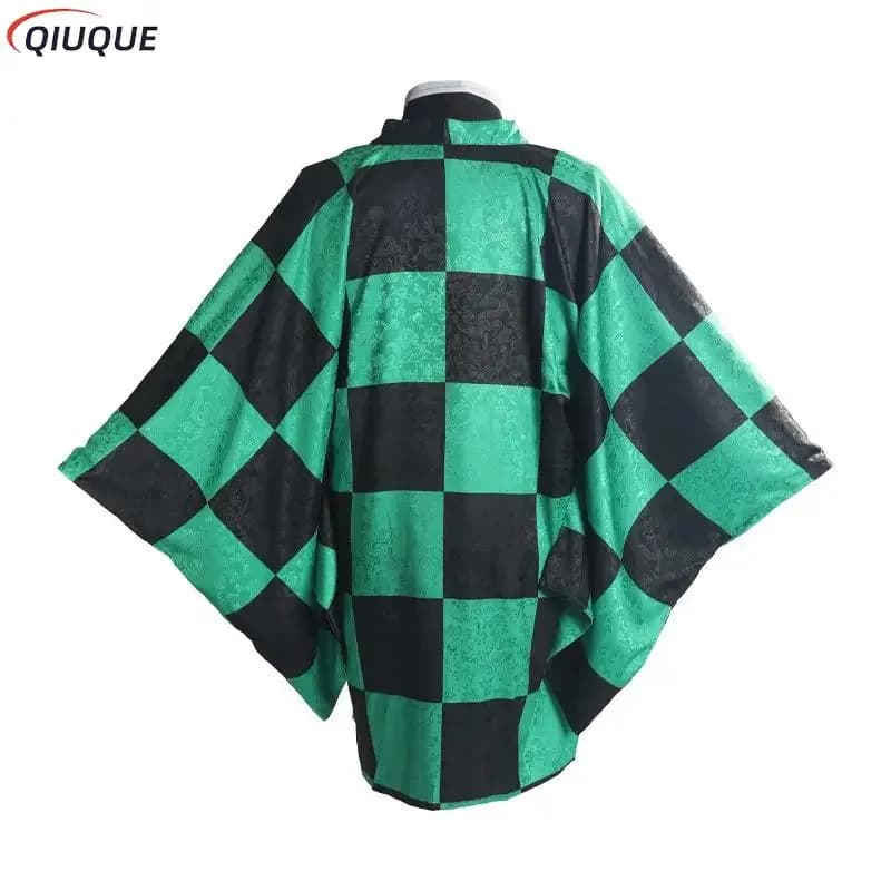 CosplayKochou Shinobu Kamado Tanjirou Mantello Costume Cosplay Kimono Broccato Mantello Frangia Scura Haoris;3'c,5.y;8'v,