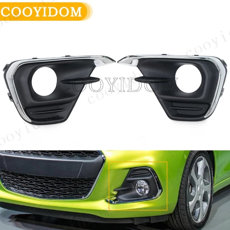 Cover lamp fendinebbia Grid for Chevy Chevrolet Spark 2016-2018 Front Umper Fendinebbia Front Light Plastic lampshade 95286424 95286425